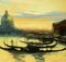 gondolas to Venice, painting