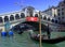 Gondolas under Rialto Bridge,Venice
