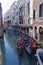 Gondolas in Venice waiting for their passengers