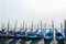 Gondolas are waiting for tourists