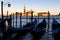 Gondole, San Giorgio Maggiore, sunset Venice, Italy