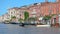 Gondoliers in the Grand Canal, Venice, Italy. Ancient city of venice