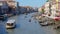 Gondoliers in the Grand Canal, Venice, Italy. Ancient city of venice