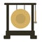 Gong flat illustration on white