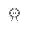 Gong musical instrument line icon