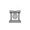 Gong, percussion, China culture icon. Element of China culture icon. Thin line icon for website design and development, app