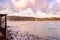 Gonubie beach and boardwalk at sunset