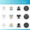 Good and bad feelings icons set