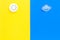 Good and bad weather concept. Template for forecast. Sun vs rainy cloud on yellow and blue background top view copy