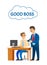 Good Boss Company Leader Supervising Office Worker