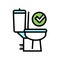 good bowel movement, restroom toilet color icon vector illustration