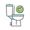 good bowel movement, restroom toilet color icon vector illustration