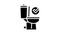 good bowel movement, restroom toilet glyph icon animation