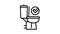 good bowel movement, restroom toilet line icon animation