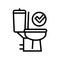 good bowel movement, restroom toilet line icon vector illustration