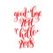 good bye 2017 hello 2018 - red hand lettering inscription to christmas and new year celebration