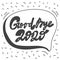 Good bye 2020. Hand drawn lettering logo for social media content. Christamas, xmas, new year celebration in memphis