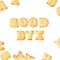 Good bye cookie font alphabet.