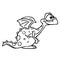 Good fairy tale dragon myth animal character illustration cartoon coloring