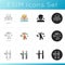 Good feelings and bad qualities icons set