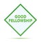 Good Fellowship modern abstract green diamond button