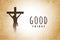 Good friday background with jesus christ crucifixion