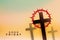 Good friday cross with thorn crown background