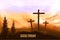 Good friday with jesus christ crucifixion scene background