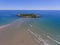 Good Harbor Beach aerial view, Gloucester, MA, USA