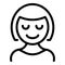 Good health woman icon outline vector. Slender choice