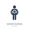 good human icon. Trendy flat vector good human icon on white background from Feelings collection