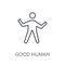 good human linear icon. Modern outline good human logo concept o