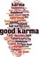 Good karma word cloud