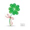 Good luck clover vector background