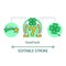 Good luck concept icon. Fortune idea thin line illustration. Horseshoe anf four leaf clover symbols. Lucky seven game
