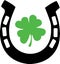 Good Luck Horse Shoe and Shamrock