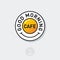 Good Morning Cafe logo like round icon. Breakfast cafe emblem.