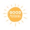 Good morning sunshine symbol with Good morning lettering typography.
