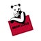 Good-natured drawn bear black and white logo