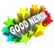 Good News Announcement Message Words in Stars