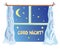 Good night illustration with cute window, stars