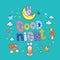 Good night lettering design