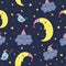 Good night seamless pattern