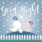 Good night and sweet dreams illustration design