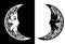 Good night and sweet dreams moon face vector design