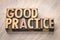 Good practice word abstract in wood type