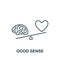 Good Sense icon. Line simple icon for templates, web design and infographics