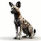 Good View African Wild Dog Illustration. Generative AI