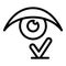 Good vision icon, outline style