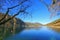 Good weather day with blue sky at the Achensee Lake during winter in Tirol, Austria